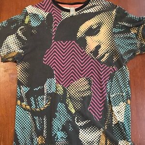 Vtg Lemar and Dauley Abstract AOP Public Enemy Shirt- Size Medium